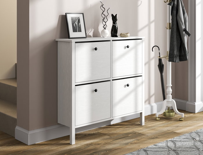 Hanah Home Armario para Zapatos Madera y Blanco